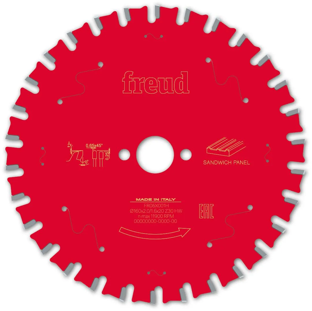 FREUD 160x2,0x20mm 30Z list cirkularne testere za sendvič panele FR06X001H
