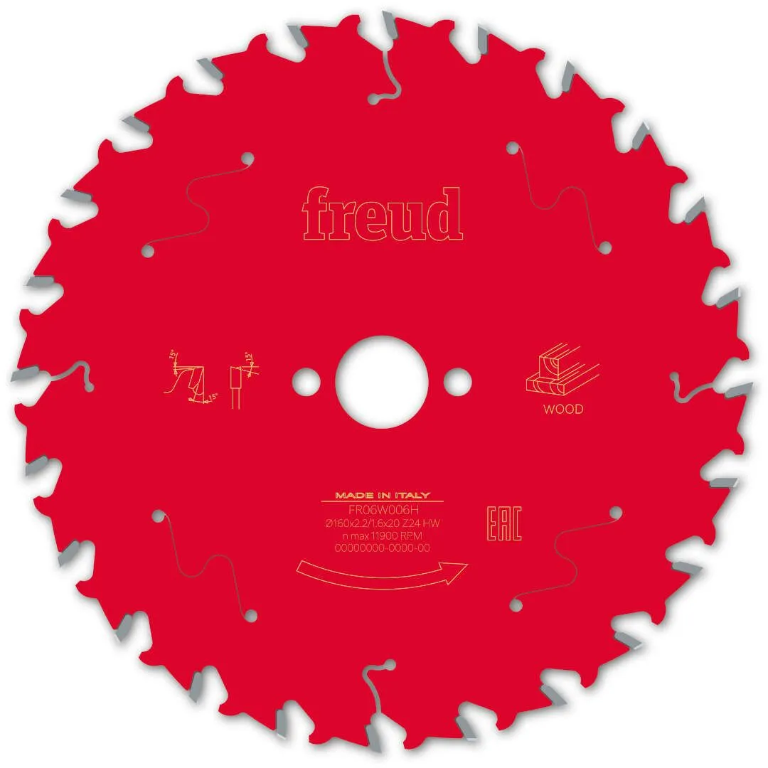 FREUD 160x2,2x20mm 24Z list cirkularne testere za sečenje drveta FR06W006H