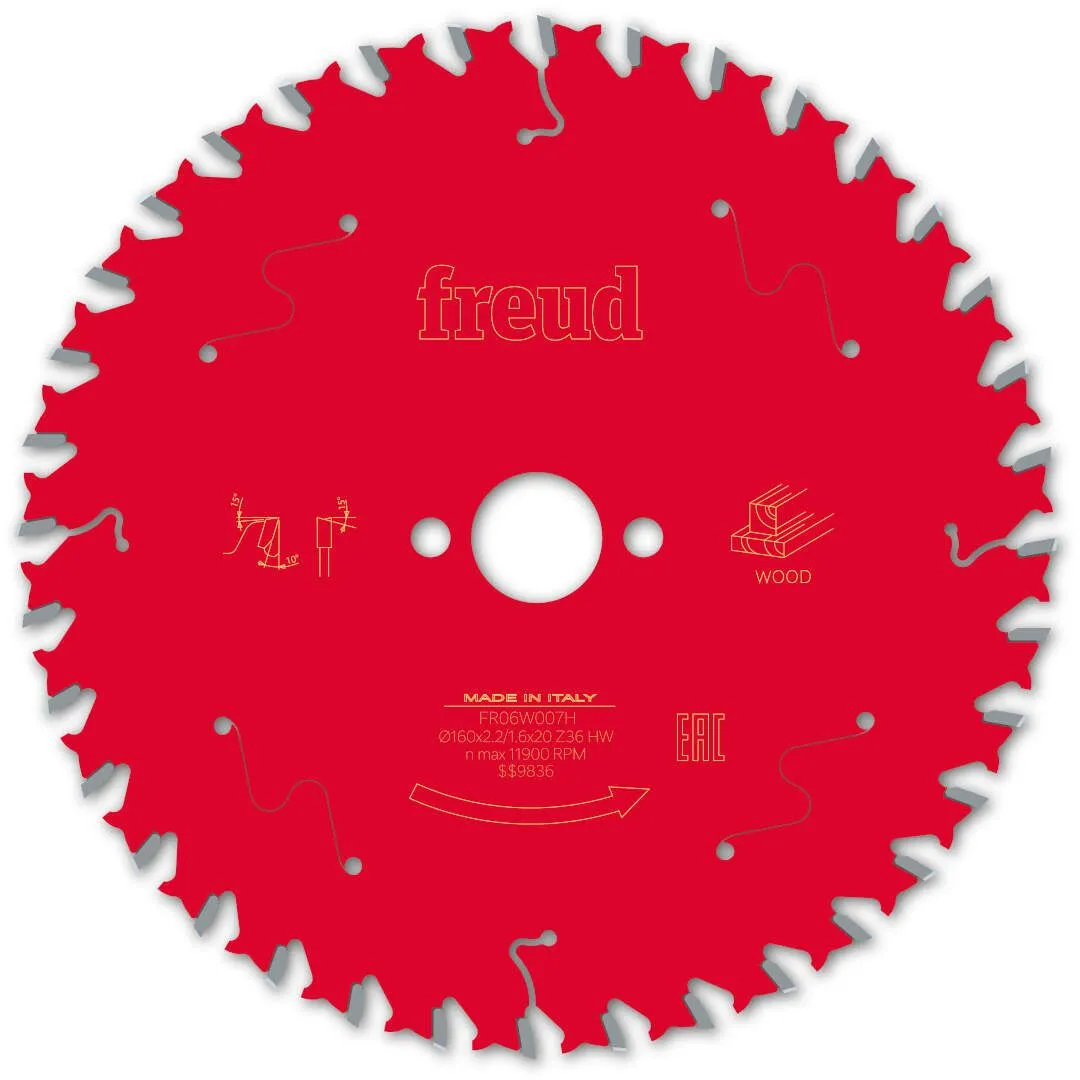 FREUD 160x2,2x20mm 36Z list cirkularne testere za sečenje drveta FR06W007H