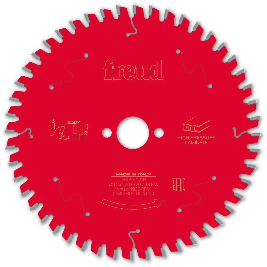 FREUD 160x2,2x20mm 48Z list cirkularne testere za kompakt ploče (HPL) FR06H001H