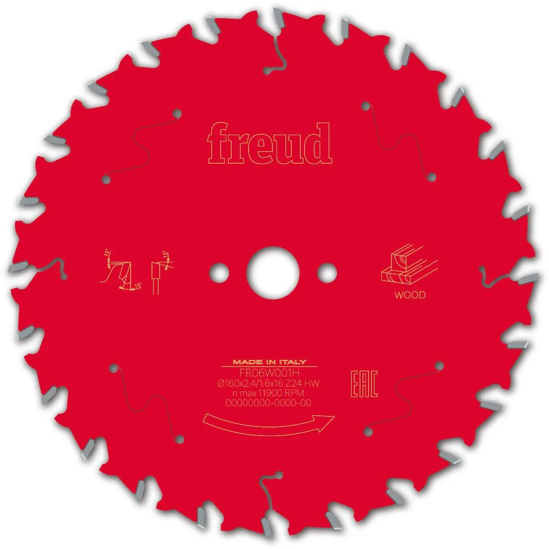 FREUD 160x2,4x16mm 24Z list cirkularne testere za sečenje drveta FR06W001H