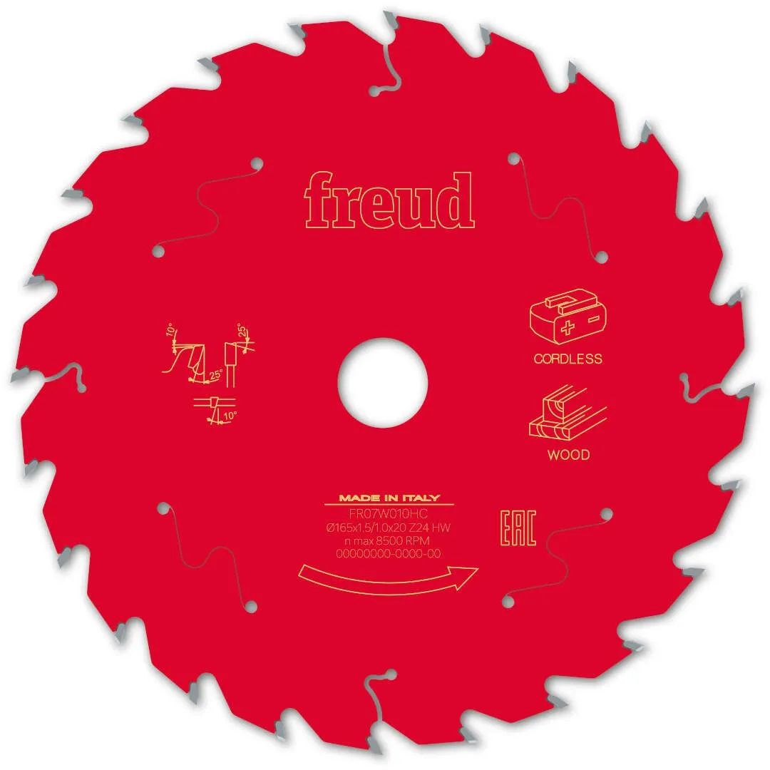 FREUD 165x1,5x20mm 24Z list cirkularne testere za sečenje drveta FR07W010HC