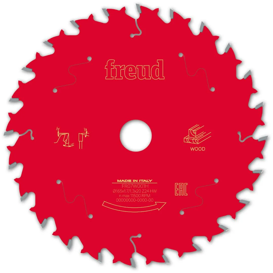 FREUD 165x1,7x20mm 24Z list cirkularne testere za sečenje drveta FR07W001H
