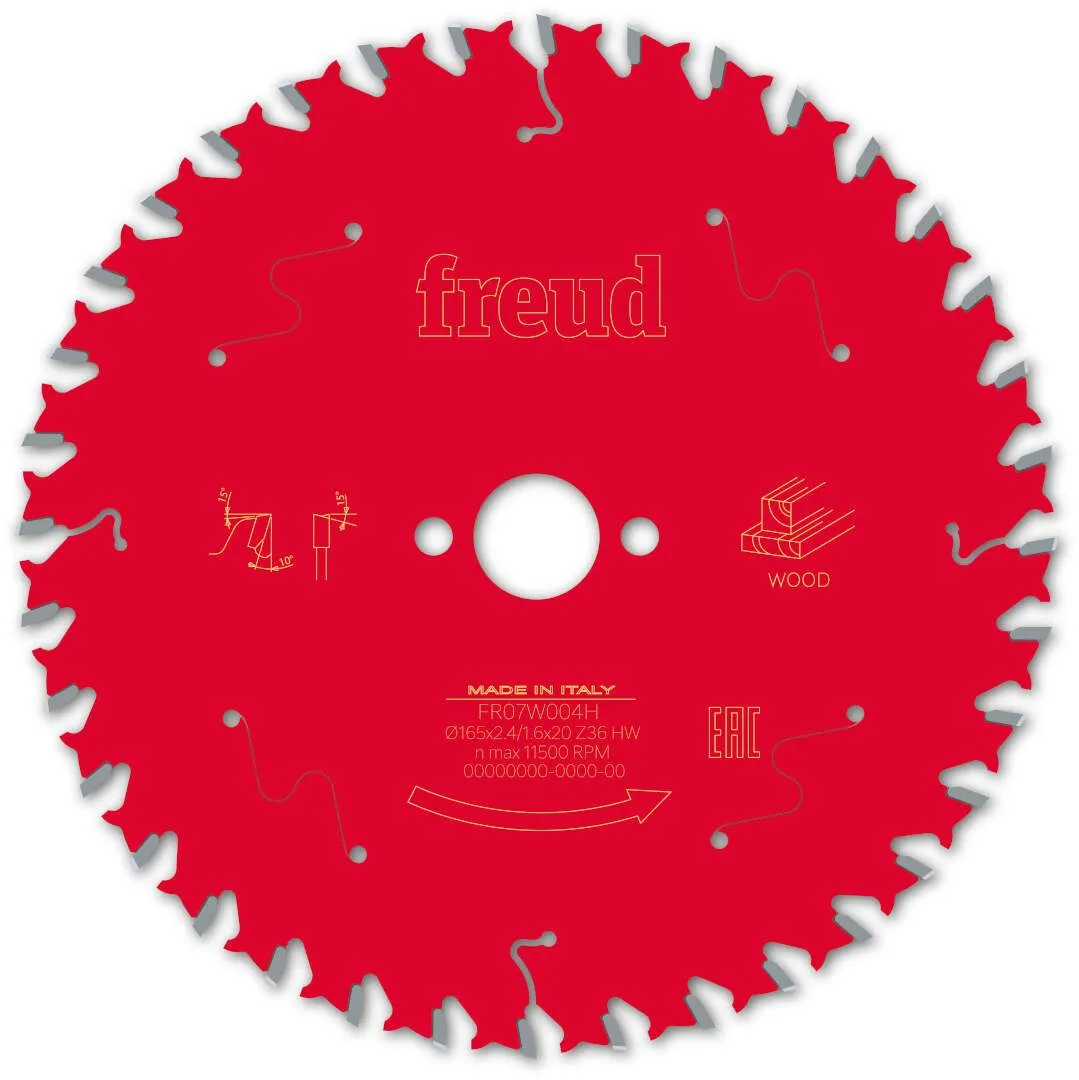 FREUD 165x2,4x20mm 36Z list cirkularne testere za sečenje drveta FR07W004H