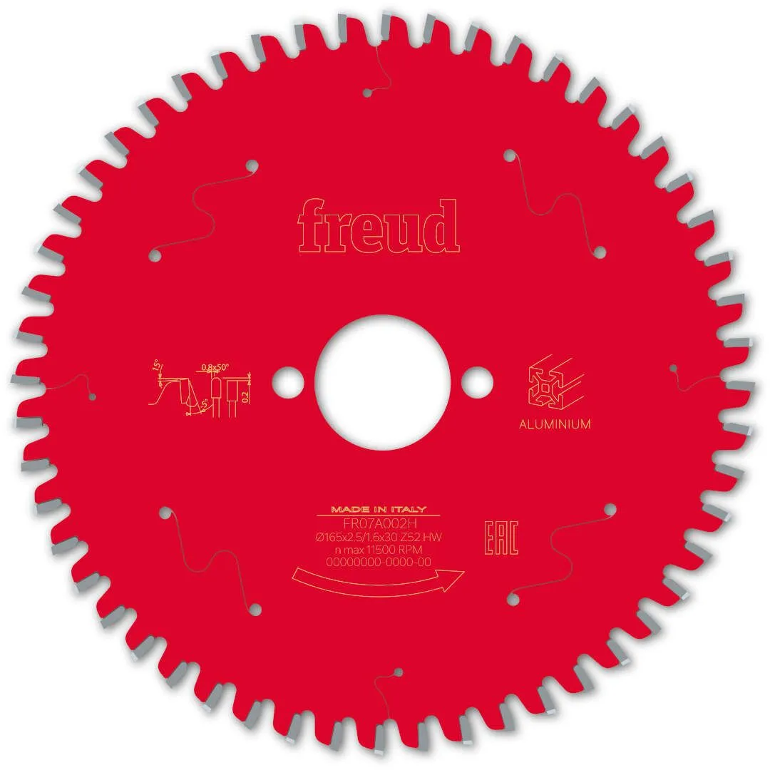 FREUD 165x2,5x30mm 52Z list cirkularne testere za aluminijum za ručne cirkulare FR07A002H