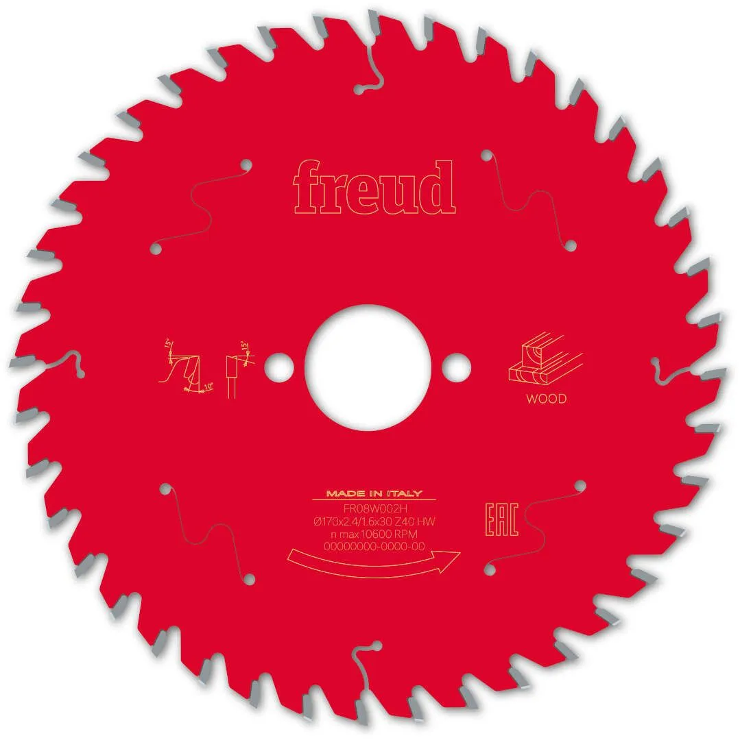 FREUD 170x2,4x30mm 40Z list cirkularne testere za sečenje drveta FR08W002H