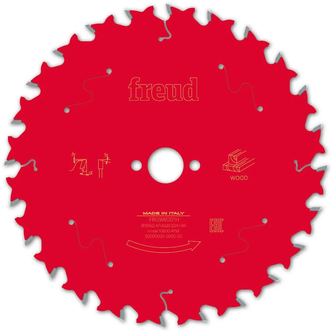 FREUD 180x2,4x20mm 24Z list cirkularne testere za sečenje drveta FR09W001H
