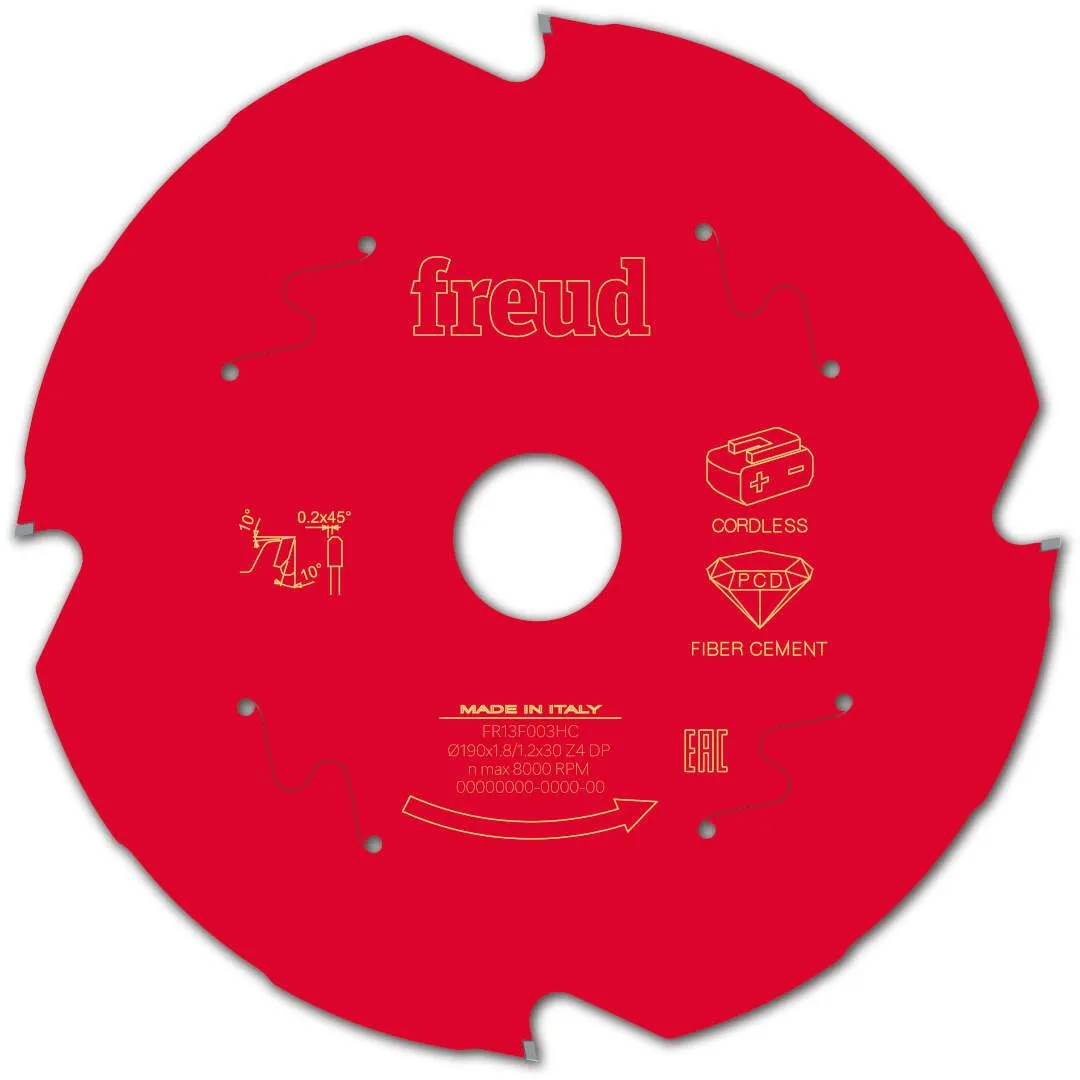 FREUD 190x1,8x30mm 4Z list cirkularne testere za gips i vlaknasti - fiber cement FR13F003HC