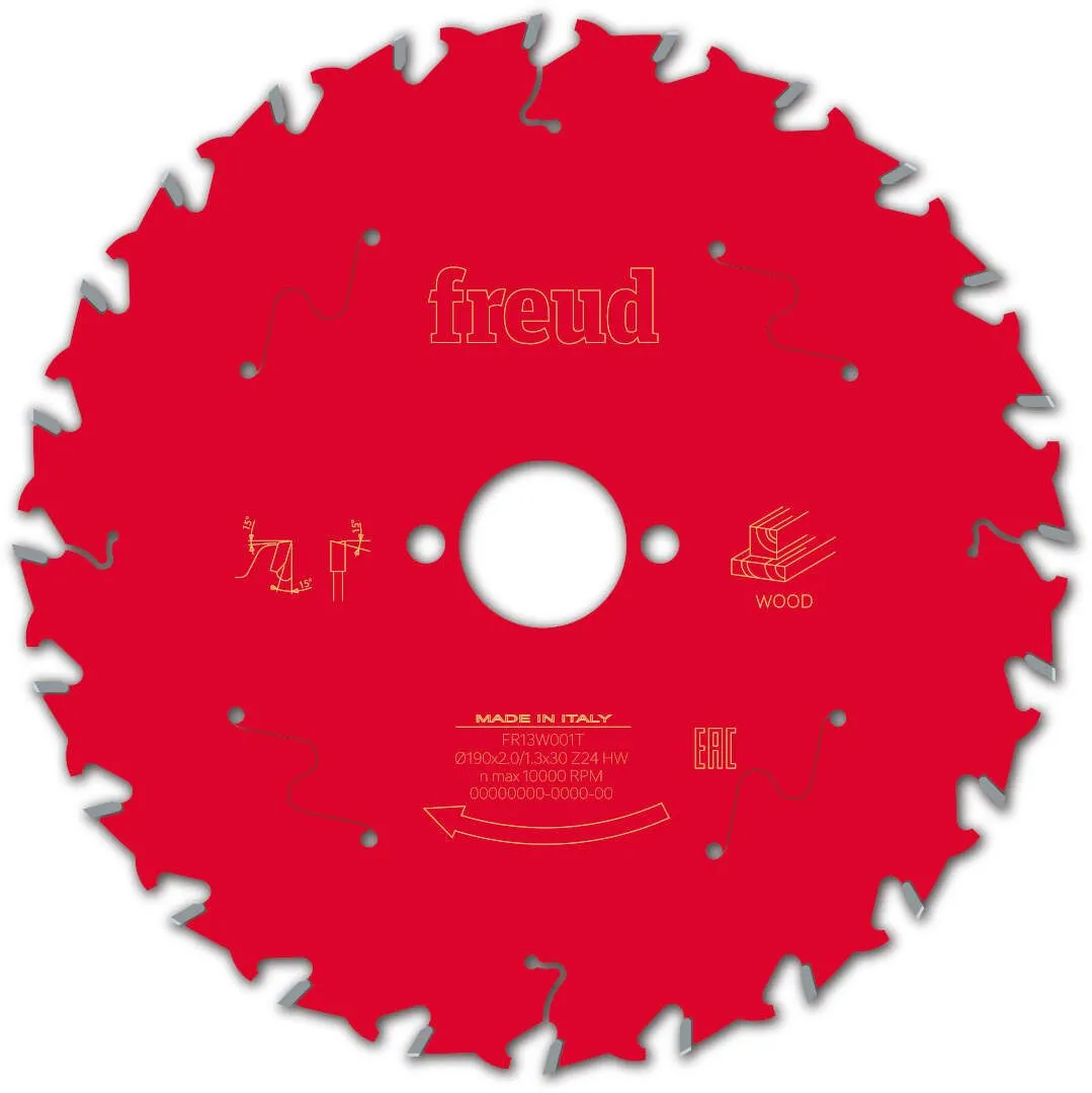FREUD 190x2,0x30mm 24Z list cirkularne testere za stone cirkulare za sečenje drveta FR13W001T