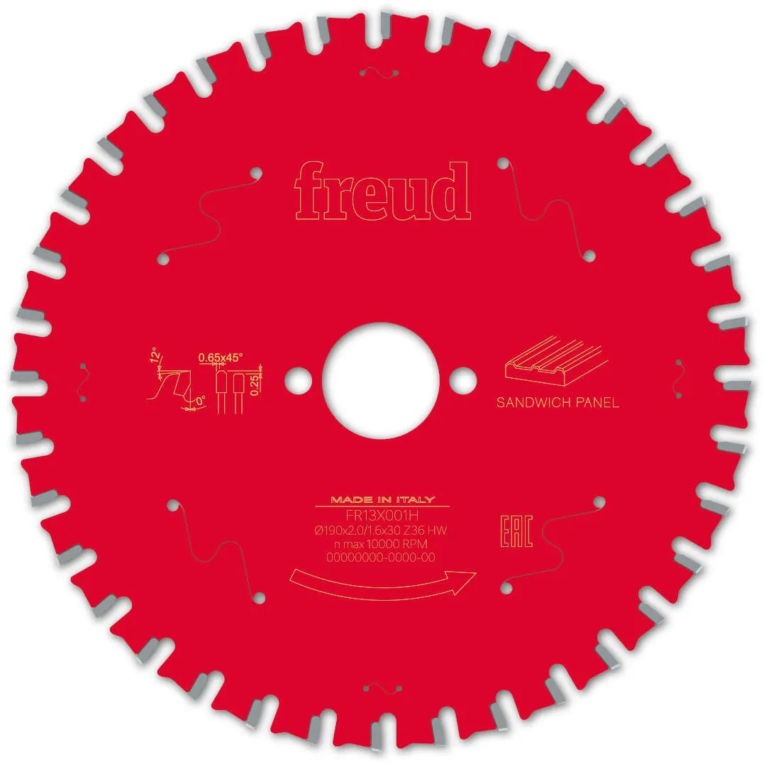 FREUD 190x2,0x30mm 36Z list cirkularne testere za sendvič panele FR13X001H