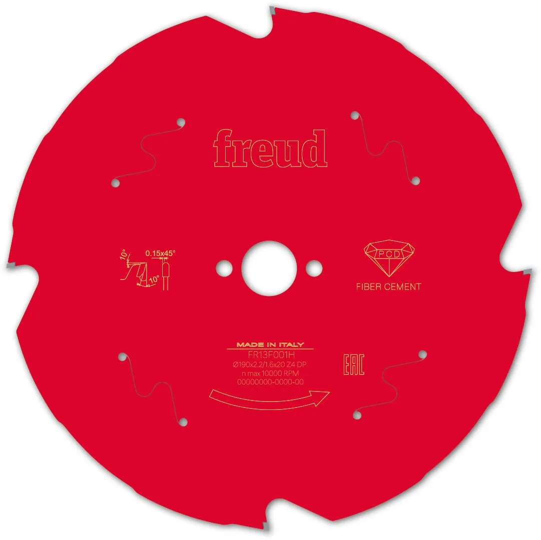 FREUD 190x2,2x20mm 4Z list cirkularne testere za gips i vlaknasti - fiber cement FR13F001H