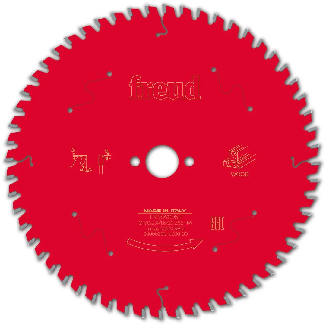 FREUD 190x2,4x20mm 56Z list cirkularne testere za sečenje drveta FR13W005H