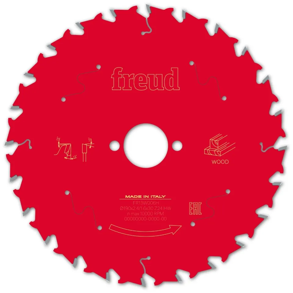 FREUD 190x2,4x30mm 24Z list cirkularne testere za sečenje drveta FR13W006H