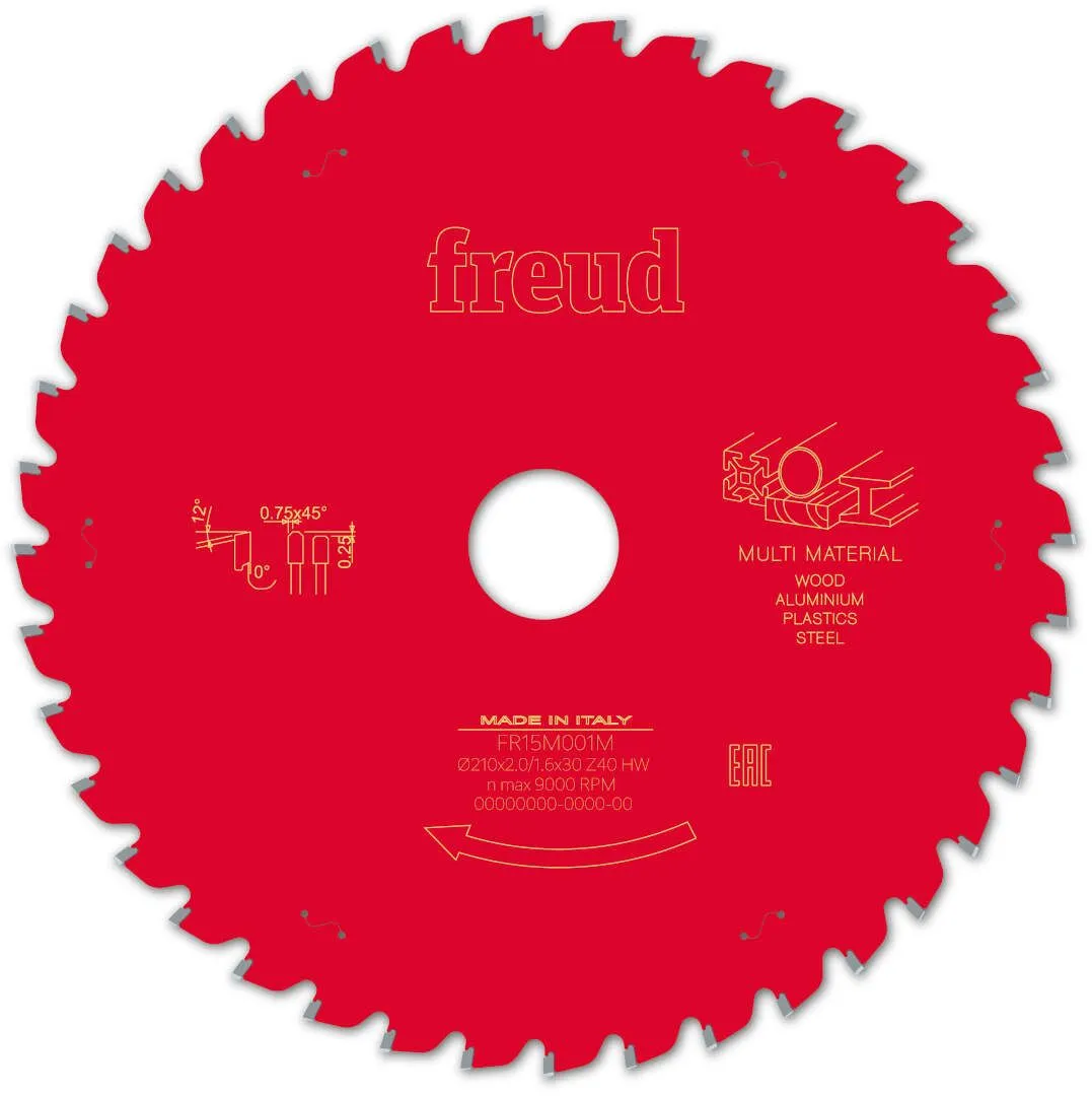 FREUD 210x2,0x30mm 40Z univerzalni list cirkularne testere za ger FR15M001M
