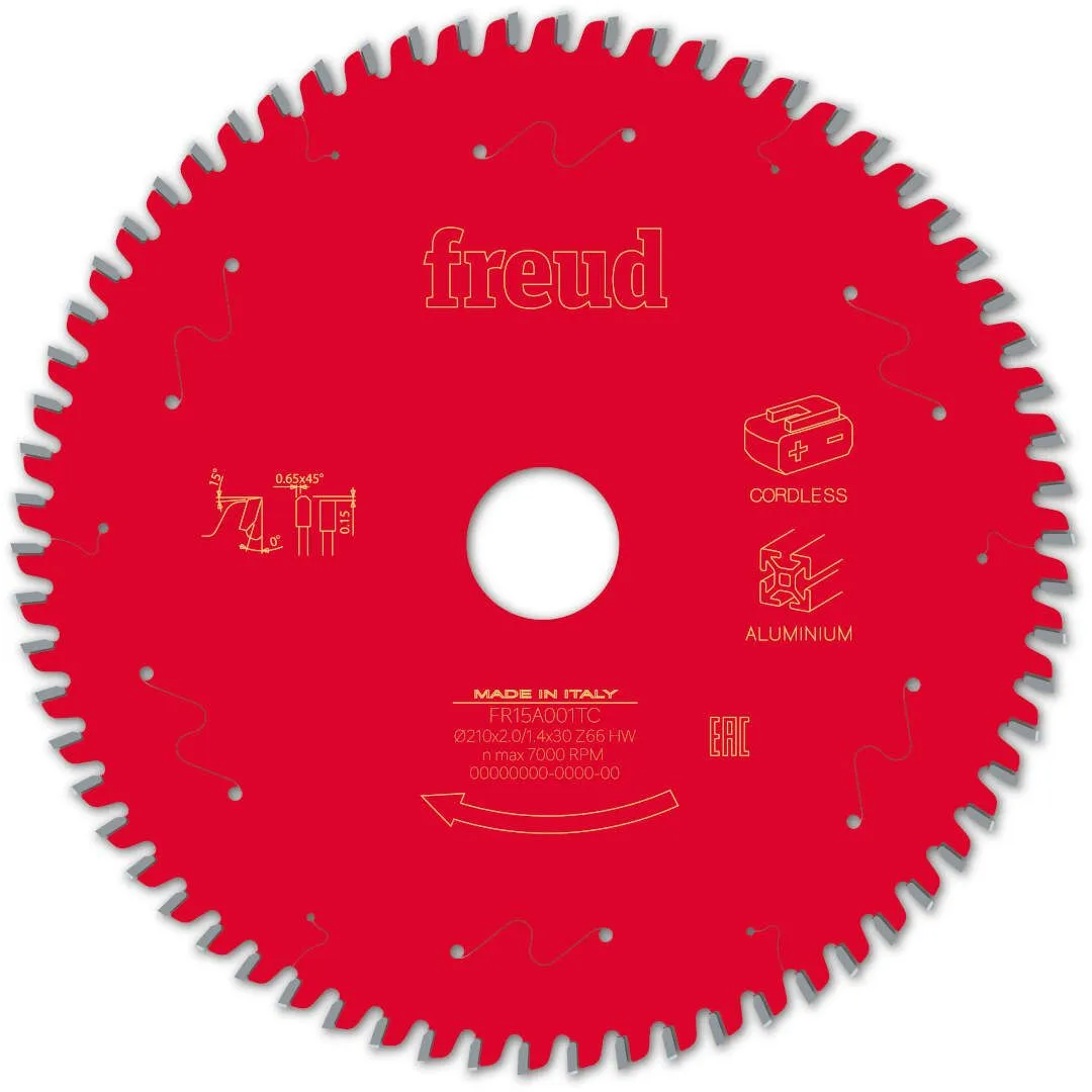 FREUD 210x2,0x30mm 66Z tanki list cirkularne testere za aluminijum za stone cirkulare FR15A001TC