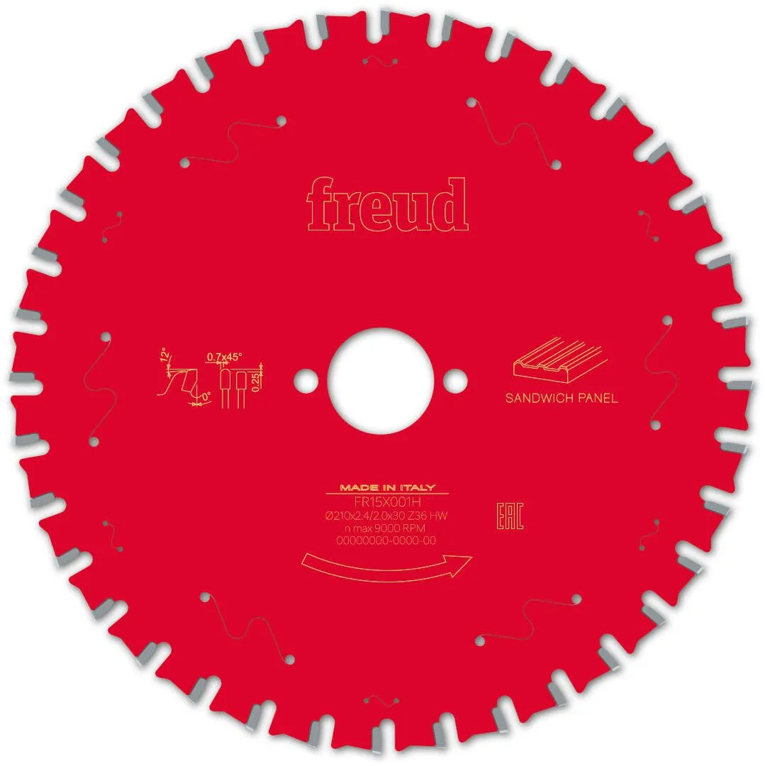 FREUD 210x2,4x30mm 36Z list cirkularne testere za sendvič panele FR15X001H