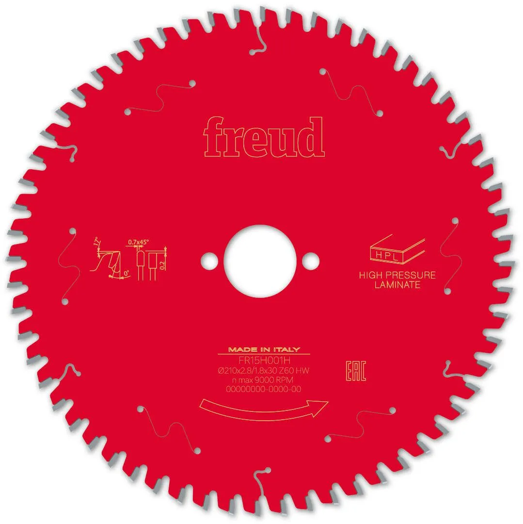 FREUD 210x2,8x30mm 60Z list cirkularne testere za kompakt ploče (HPL) FR15H001H