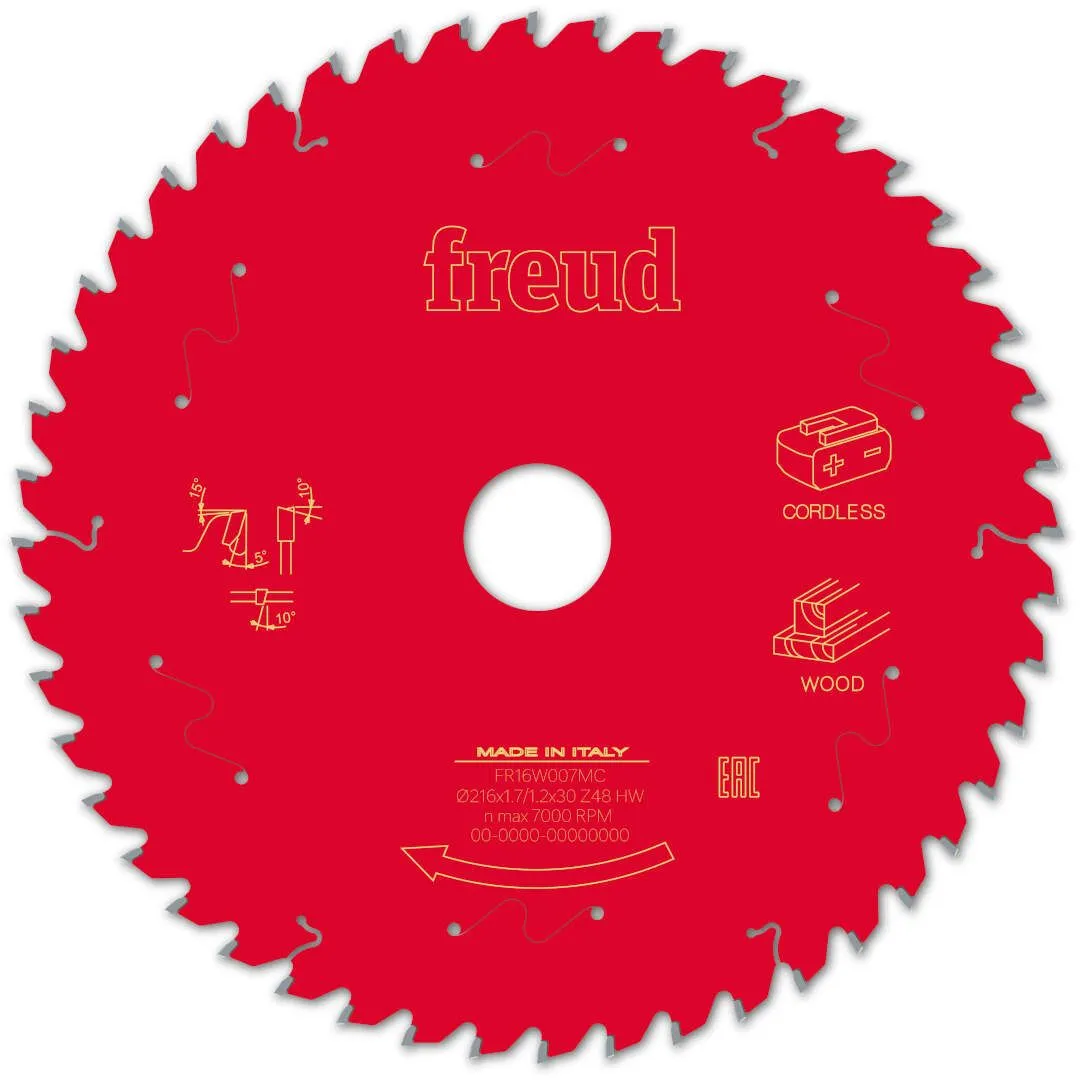 FREUD 216x1,7x30mm 48Z tanki list cirkularne testere za ger za sečenje drveta FR16W007MC
