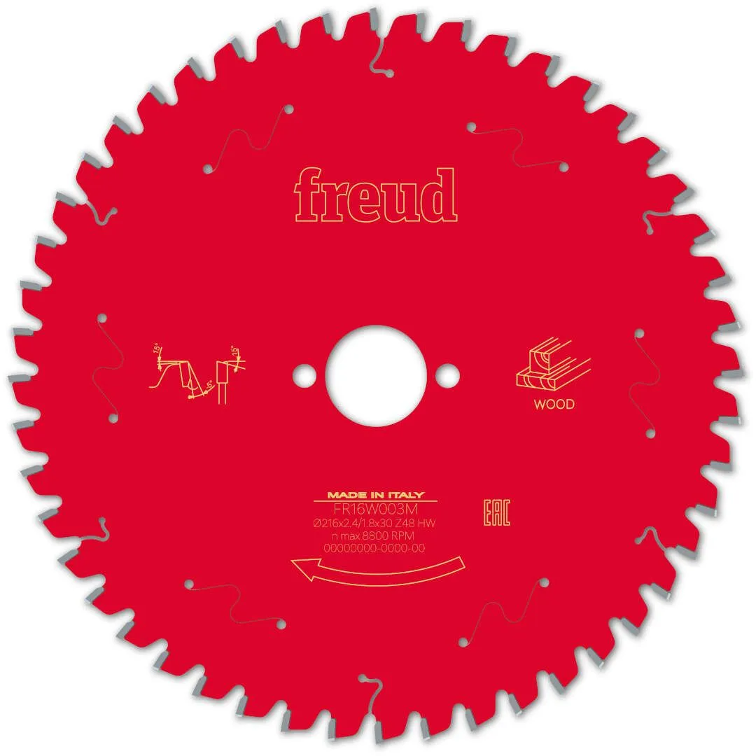 FREUD 216x2,4x30mm 48Z list cirkularne testere za ger za sečenje drveta FR16W003M
