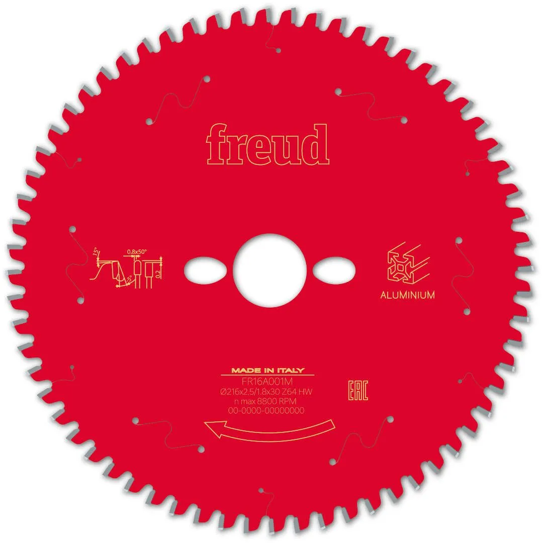 FREUD 216x2,5x30mm 64Z list cirkularne testere za aluminijum za ger FR16A001M