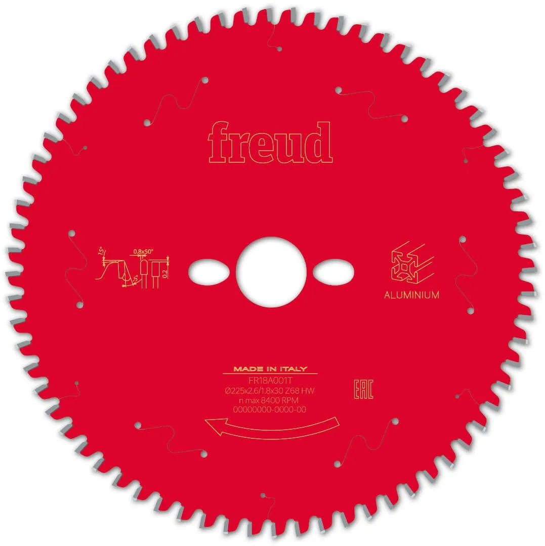 FREUD 225x2,6x30mm 68Z list cirkularne testere za aluminijum za stone cirkulare FR18A001T
