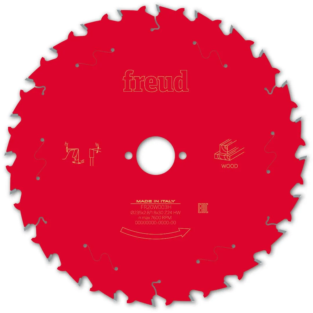 FREUD 235x2,8x30mm 24Z list cirkularne testere za sečenje drveta FR20W003H