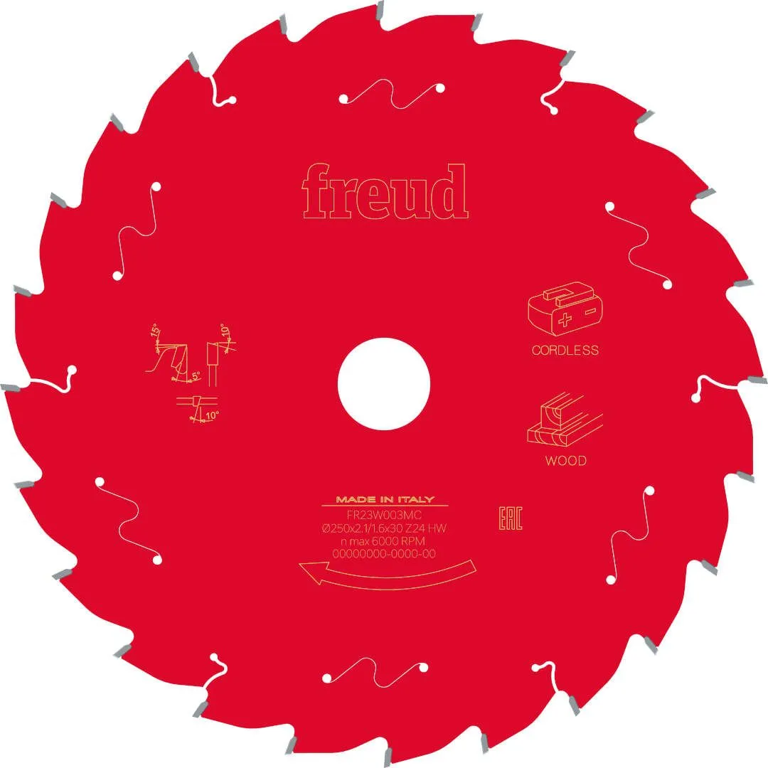 FREUD 250x2,1x30mm 24Z tanki list cirkularne testere za ger za sečenje drveta FR23W003MC
