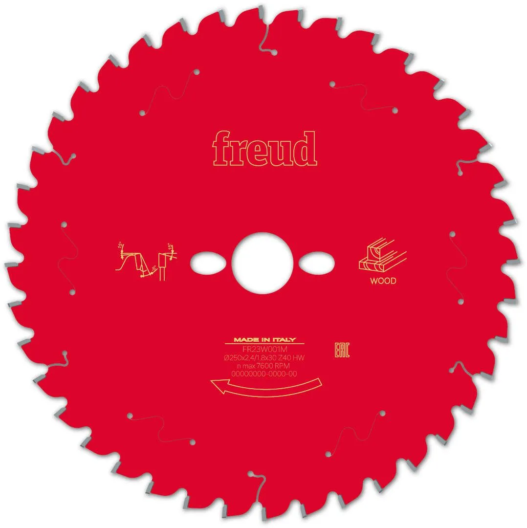 FREUD 250x2,4x30mm 40Z list cirkularne testere za ger za sečenje drveta FR23W001M