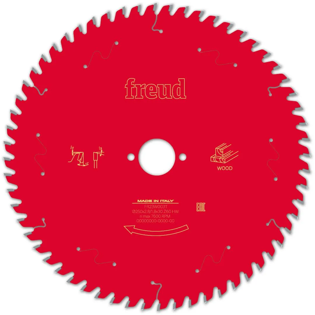 FREUD 250x2,8x30mm 60Z list cirkularne testere za stone cirkulare za sečenje drveta FR23W003T