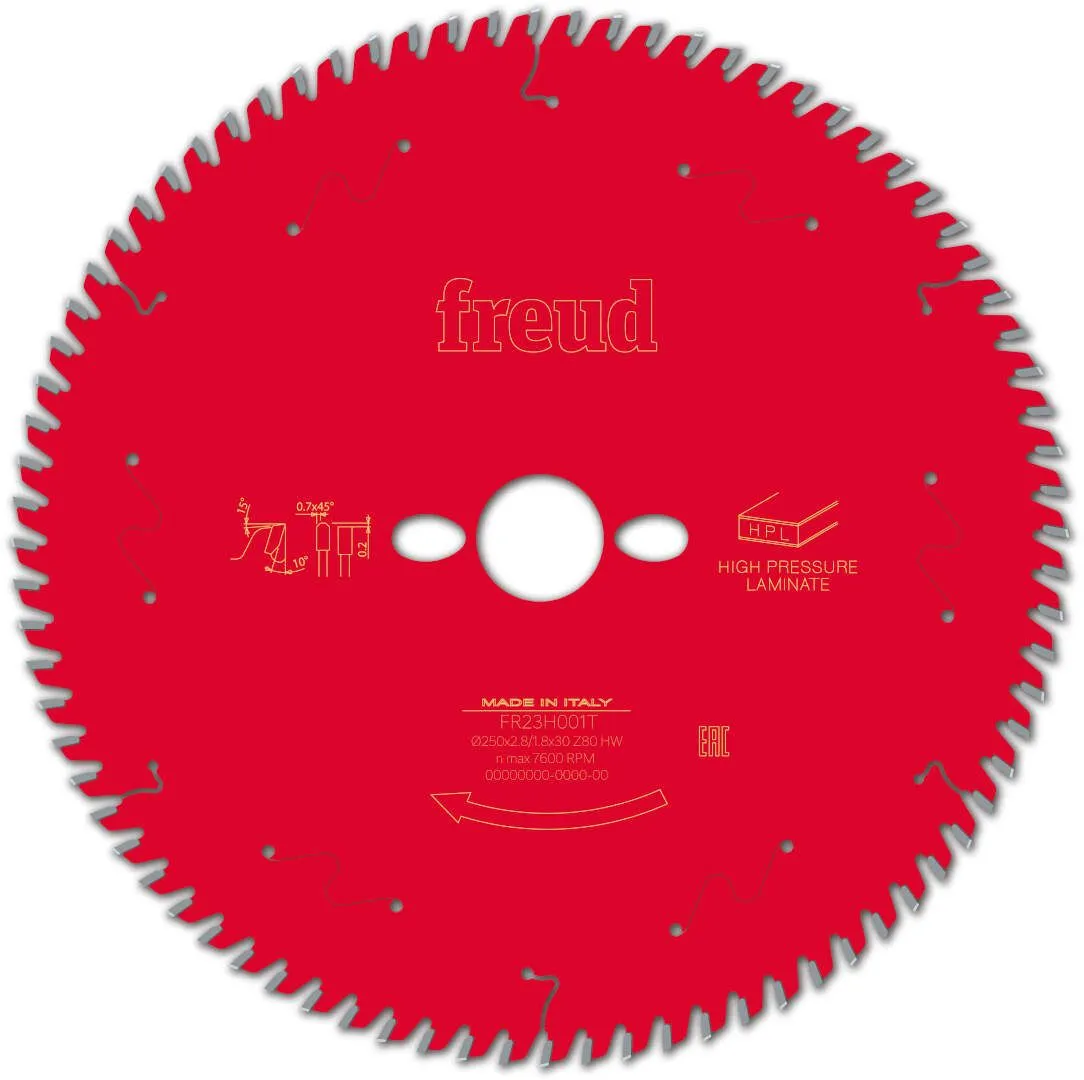 FREUD 250x2,8x30mm 80Z list cirkularne testere za kompakt ploče (HPL) FR23H001T