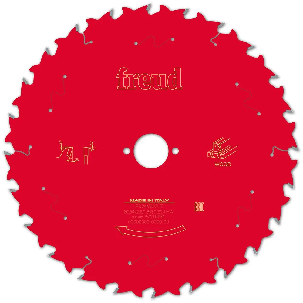 FREUD 254x2,6x30mm 24Z list cirkularne testere za stone cirkulare za sečenje drveta FR24W001T