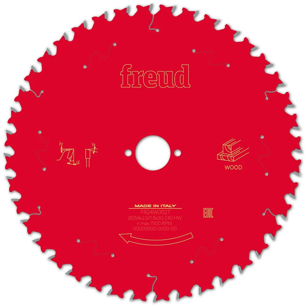 FREUD 254x2,6x30mm 40Z list cirkularne testere za stone cirkulare za sečenje drveta FR24W002T
