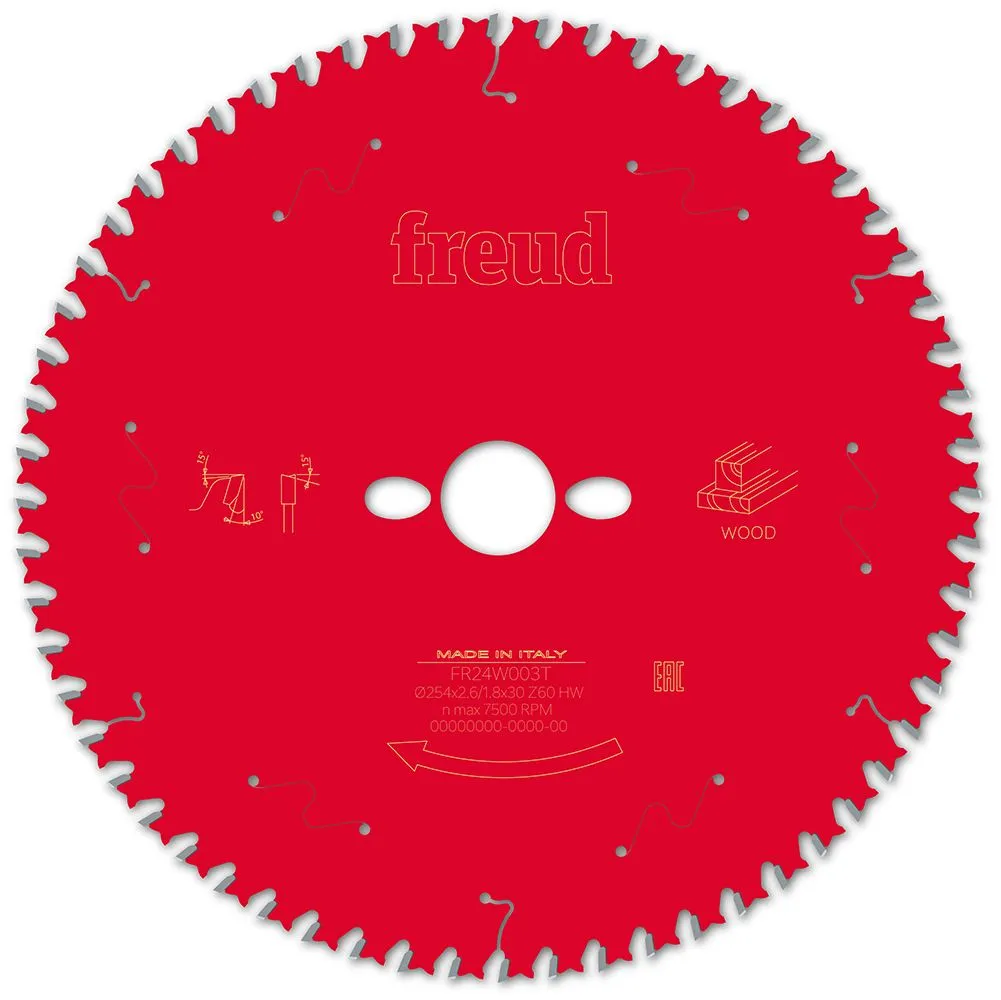 FREUD 254x2,6x30mm 60Z list cirkularne testere za stone cirkulare za sečenje drveta FR24W003T