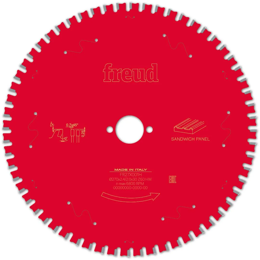 FREUD 270x2,4x30mm 60Z list cirkularne testere za sendvič panele FR27X001H