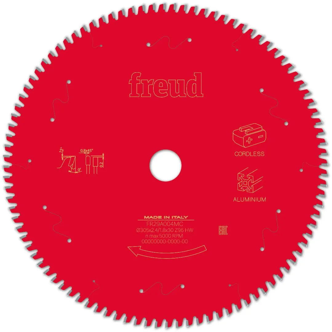 FREUD 305x2,4x30mm 96Z tanki list cirkularne testere za aluminijum za ger FR29A004MC