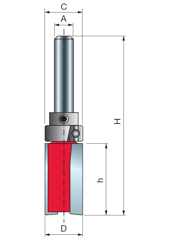 Freud glodalo za kopiranje sa ležajem na strani prihvata prečnik 13mm, radna dužina 20mm, prihvat 6mm 50-10206P