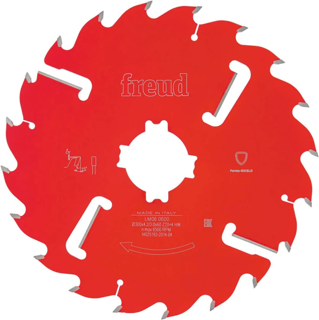 Freud list testere za drvo sa povećanom širinom zuba sa čistačima za višelisne cirkulare 320x4,2x70mm 20 + 2 + 4Z LM06 1900