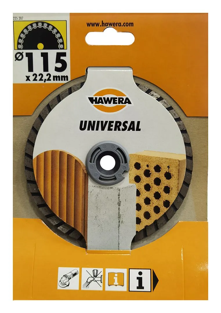 Hawera dijamantska rezna ploča Universal za građevinske materijale 115x22,2mm (225207)