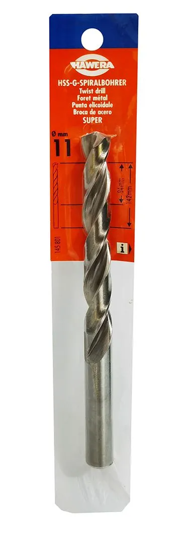 Hawera HSS-G spiralna burgija a metal, 11 mm - pakovanje 1 komad (145801)