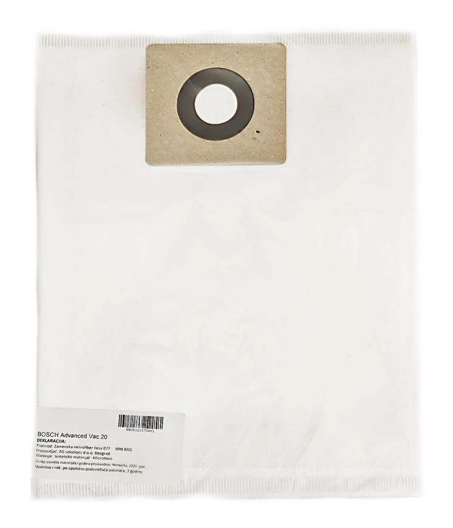Kesa mikrofiber za Bosch AdvancedVac 20 usisivač;  (5 komada) - WinBag B77