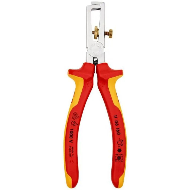 Knipex 1000V VDE izolovana hromirana klešta za skidanje izolacije (11 06 160)