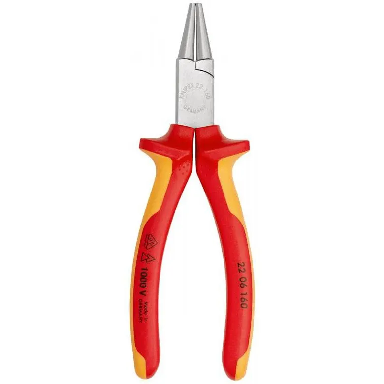 Knipex 1000V VDE izolovana klešta za hvatanje sa okruglim čeljustima 160mm (22 06 160)