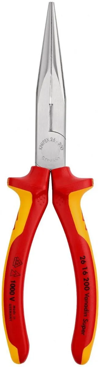 Knipex 1000V VDE izolovana špic prava klešta 200mm (26 16 200)