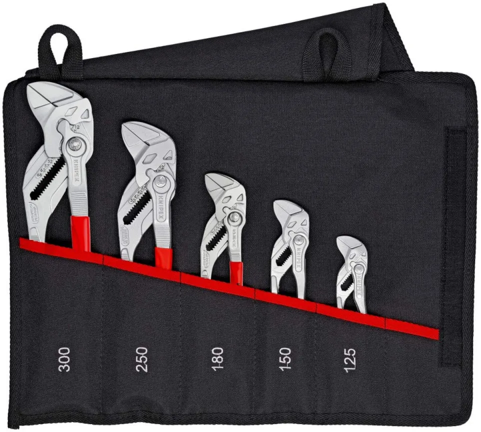 Knipex 5-delni set hromiranih ključ klešta 125-300mm (00 19 55 S4)