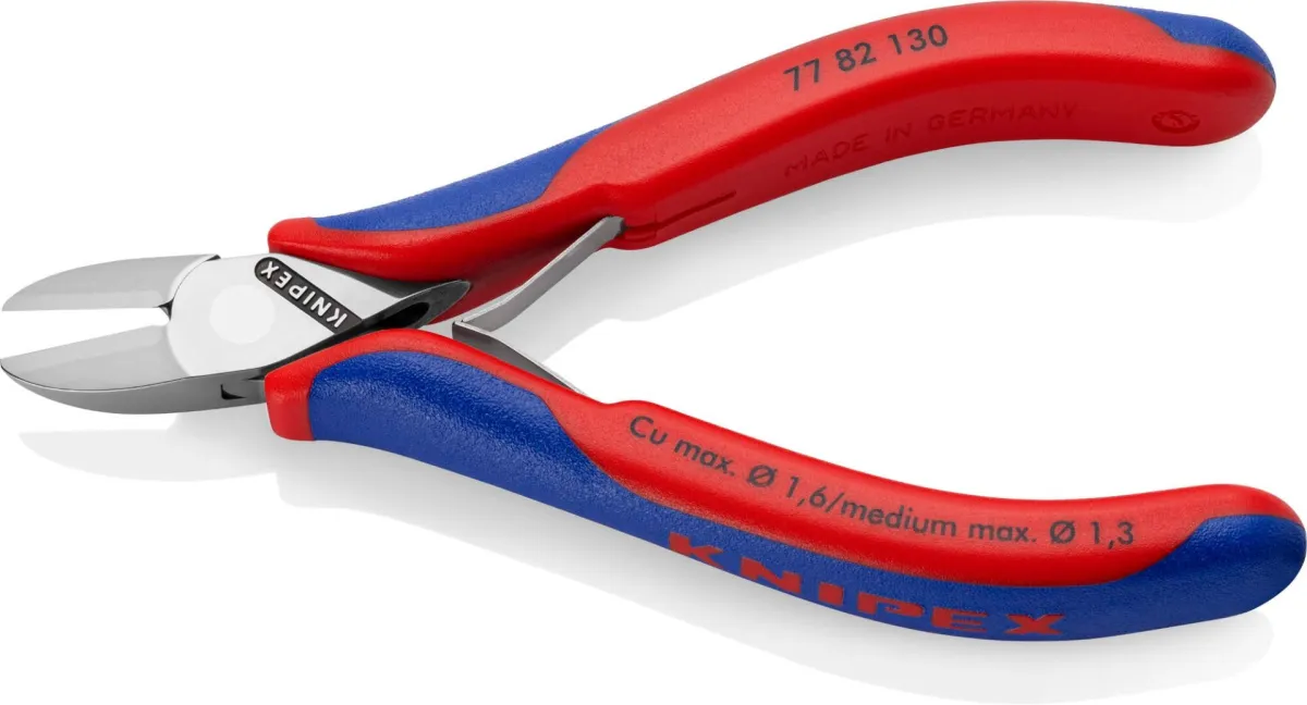 Knipex 77 82 130 elektroničarske mini sečice sa dvokomponentnom drškom 130mm