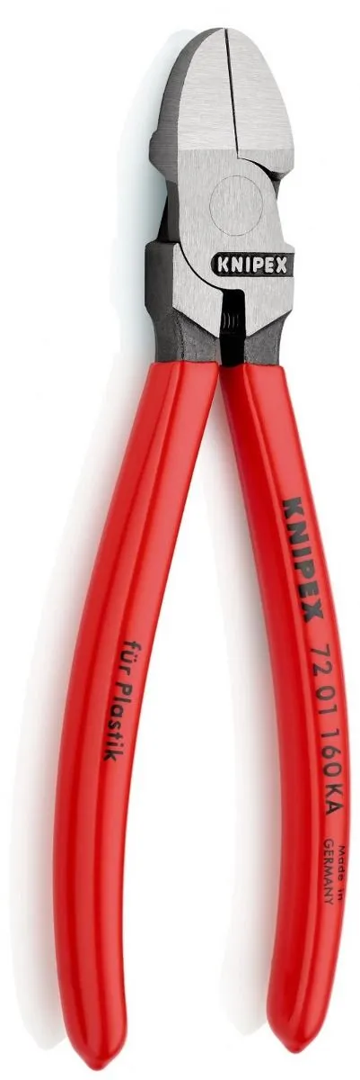 Knipex dijagonalne sečice za sečenje plastike sa zaobljenom glavom 160mm (72 01 160 KA)