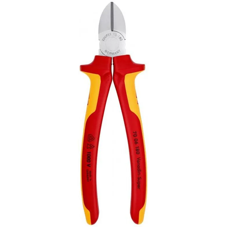 Knipex izolovane dijagonalne sečice 180mm 1000V VDE - u blister pakovanju (70 06 180 SB)