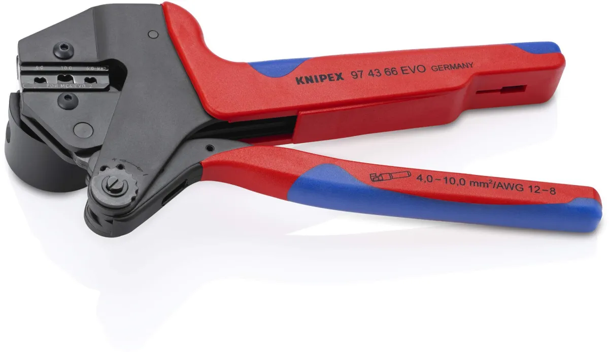 Knipex klešta za krimpovanje MC4 EVO 2 konektora za solarne panele (97 43 66 EVO)