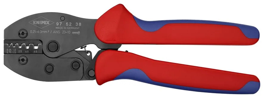 Knipex klešta za krimpovanje PreciForce® za izolovane i neizolovane hilzne 0,25 - 6,0mm² (97 52 38)