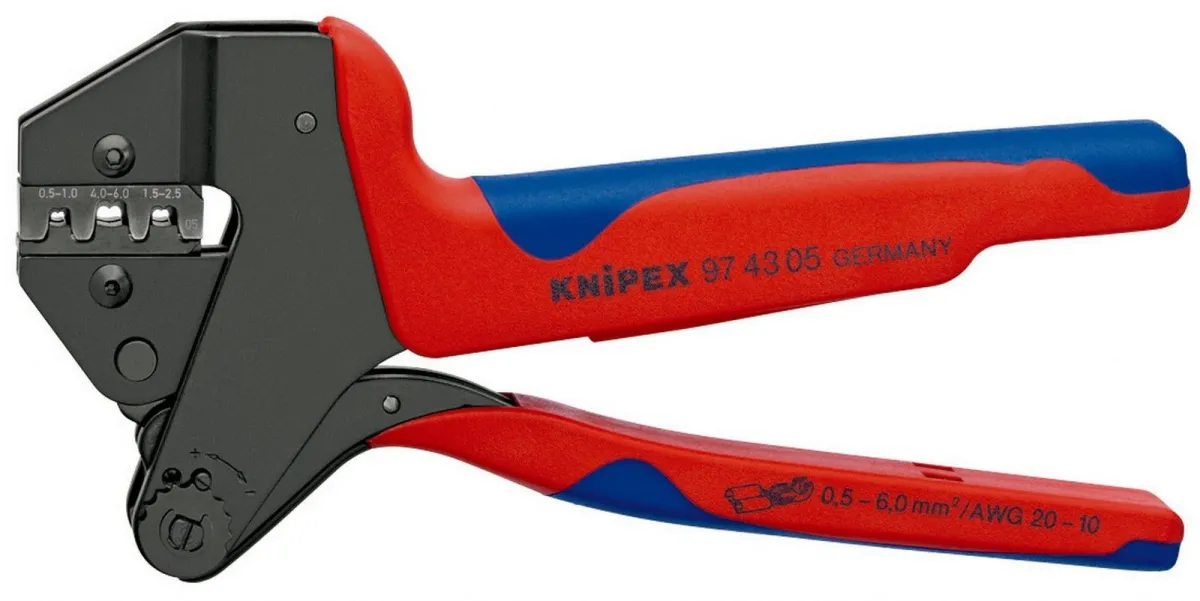 Knipex klešta za krimpovanje za neizolovane konektore - sa umetkom (97 43 05)